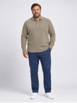 Polo Manches Longues Interlock Grande Taille Beige
