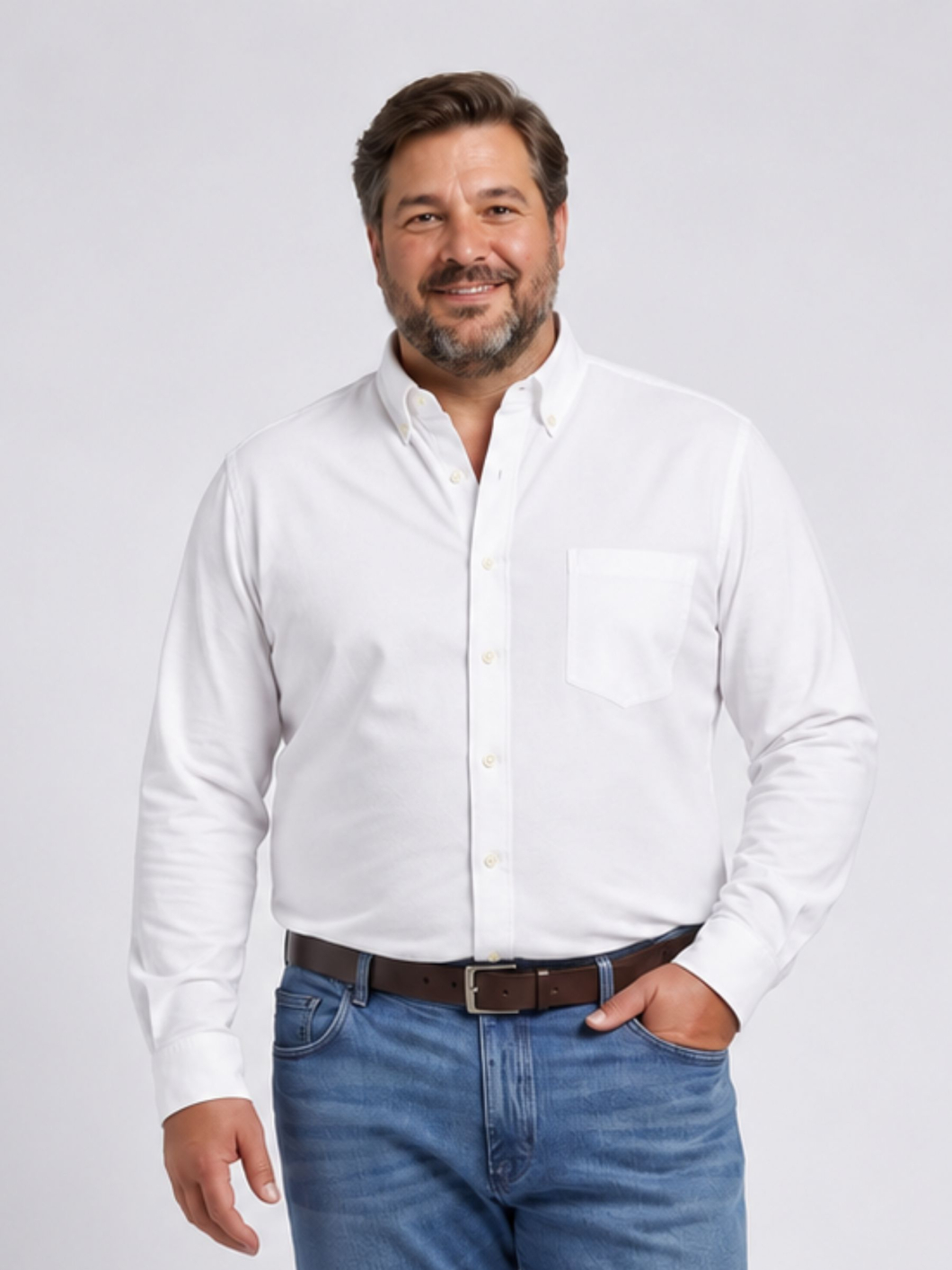 Chemise Oxford Grande Taille Blanche