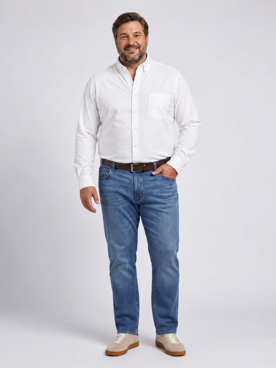 Chemise Oxford Grande Taille Blanche