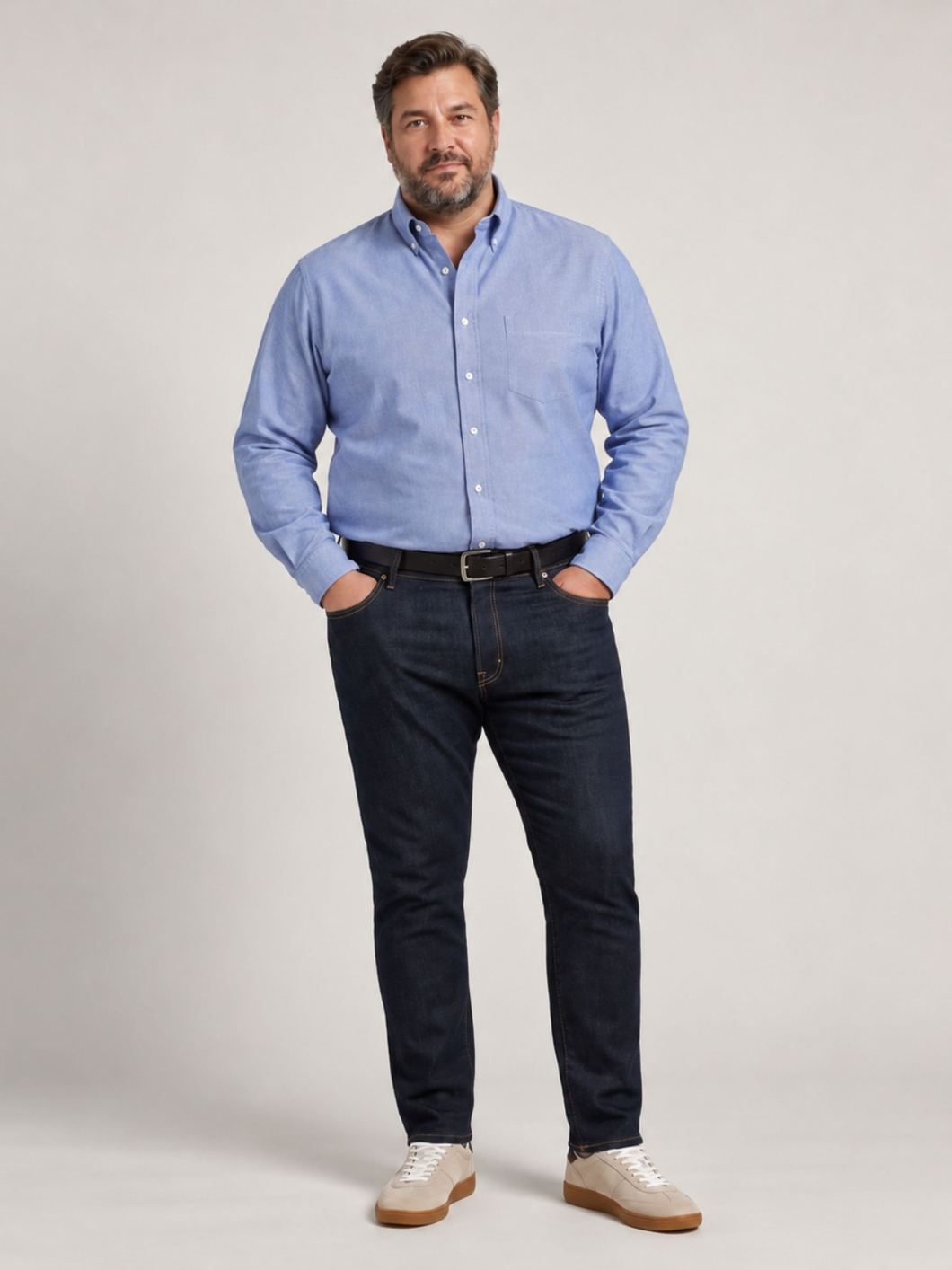 Chemise Oxford Grande Taille Bleue