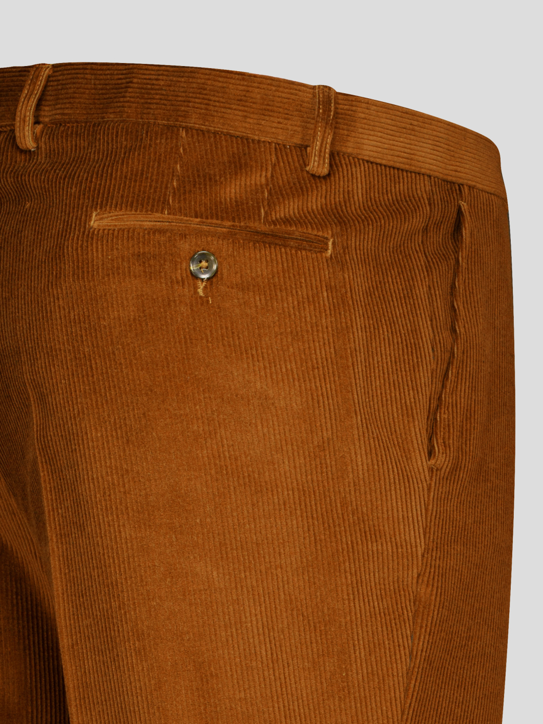 Pantalon Grant Velours Grande Taille Cognac