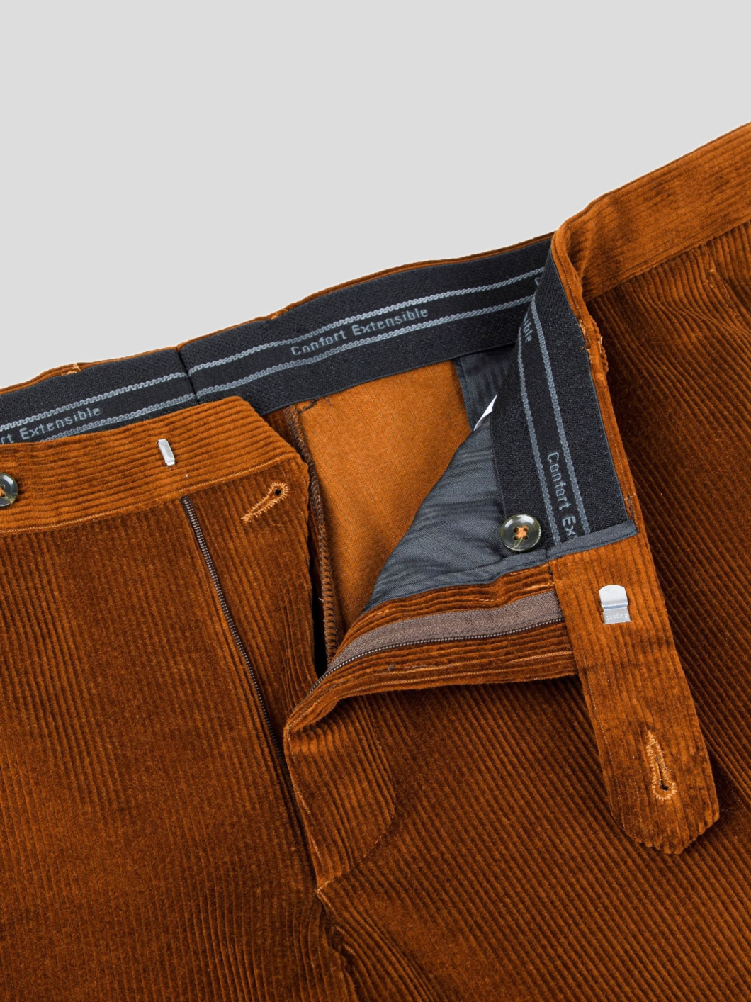 Pantalon Grant Velours Grande Taille Cognac