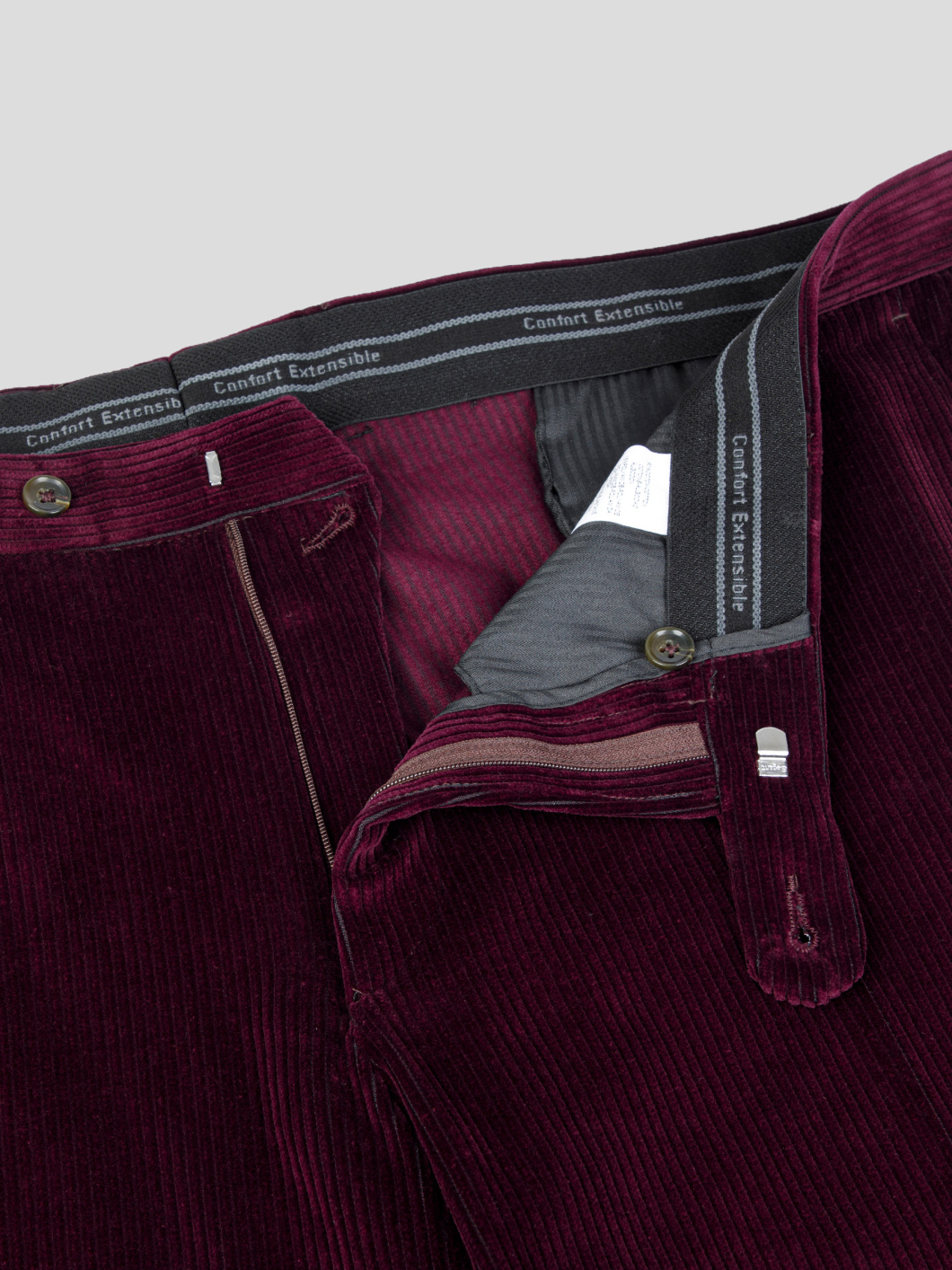 Pantalon Grant Velours Grande Taille Prune