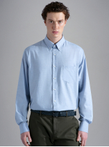 Chemise Flanelle Bleu Ciel Paul & Shark Grande Taille  homme grande taille - Capelstore