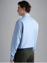 Chemise Flanelle Bleu Ciel Paul & Shark Grande Taille  homme grande taille - Capelstore