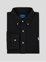 Chemise Maille Piquée Grande Taille Noire