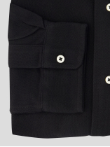 Chemise Maille Piquée Grande Taille Noire