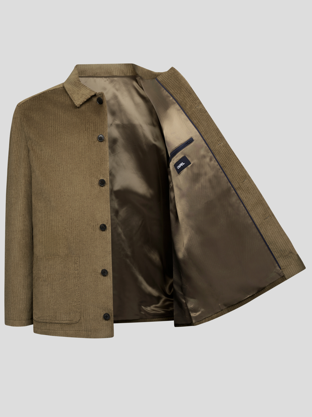 Veste Worker Velours Beige Capel Grande Taille  homme grande taille - Capelstore