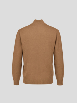 Cardigan Zippé Col Montant Dario Grande Taille Camel