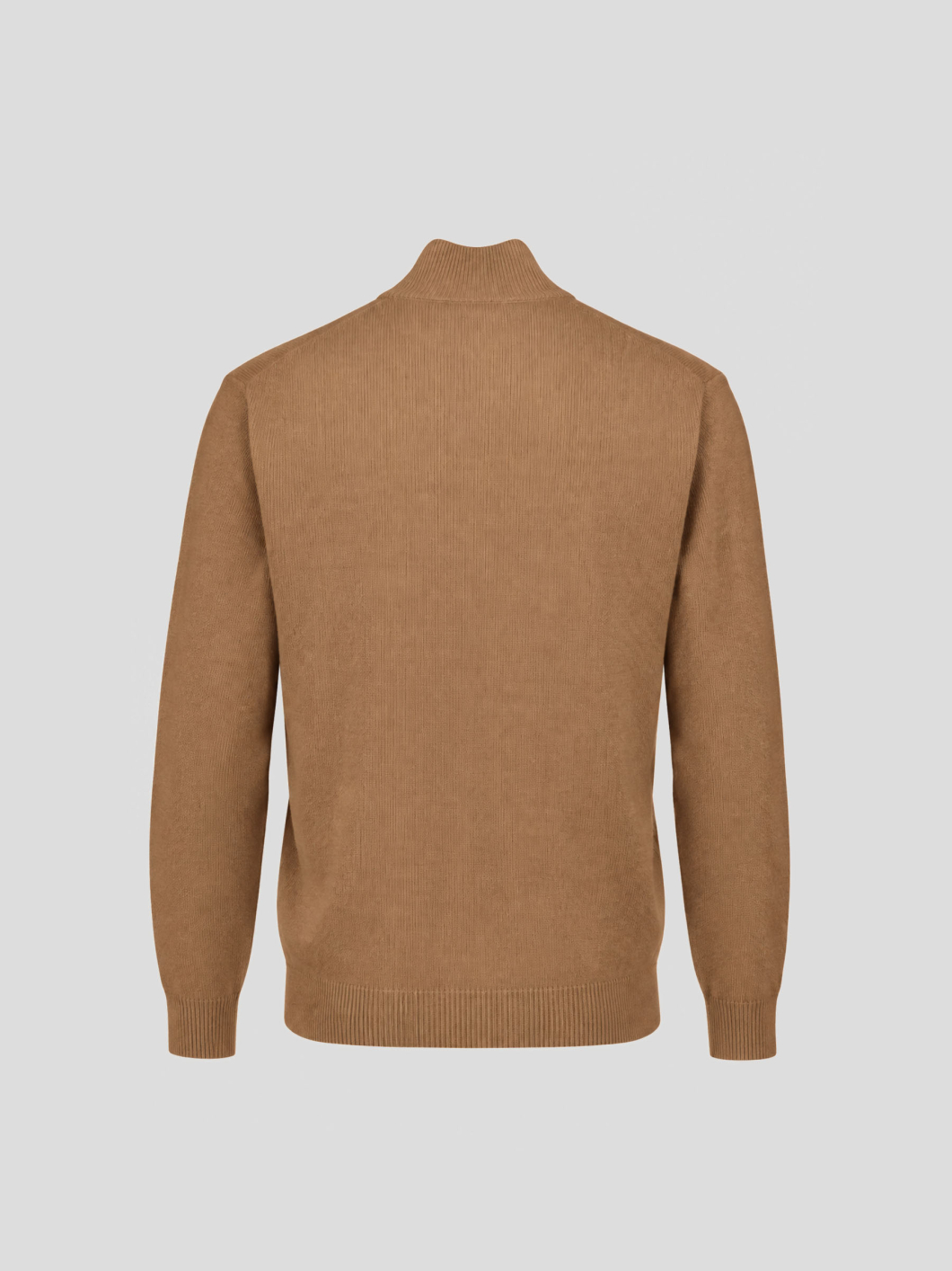 Cardigan Zippé Col Montant Dario pour Homme Grand Camel