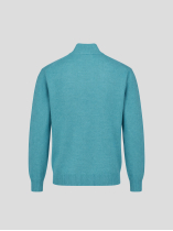 Pull Lambswool Col Camionneur Lino Grande Taille Bleu