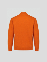Pull Lambswool Col Camionneur Lino Grande Taille Orange