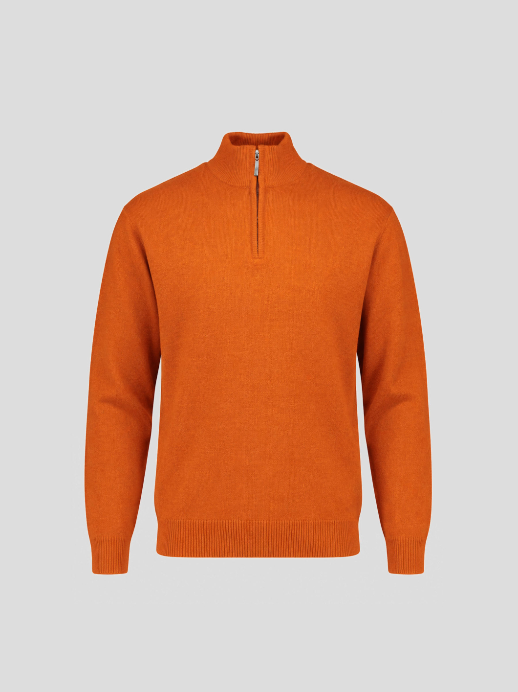 Pull Lambswool Col Camionneur Lino Grande Taille Orange