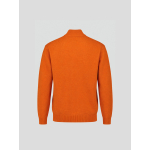 Pull Lambswool Col Camionneur Lino pour Homme Grand Orange