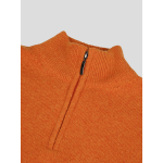 Pull Lambswool Col Camionneur Lino pour Homme Grand Orange