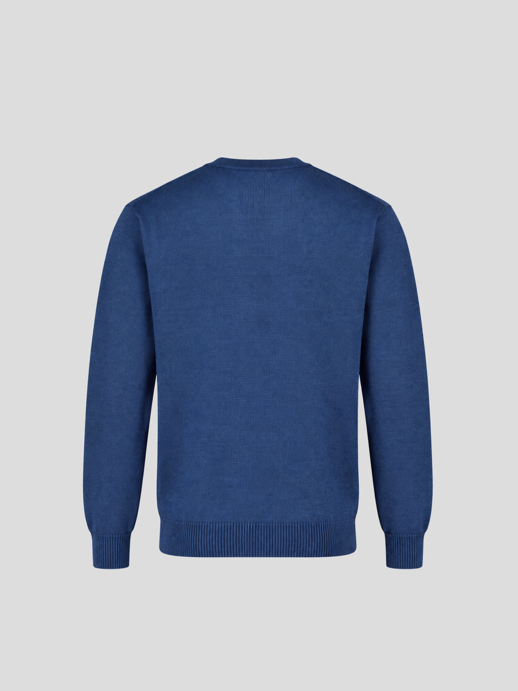 Pull Mérinos Col V Como pour Homme Grand Bleu