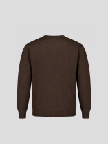 Pull Mérinos Col V Como Grande Taille Marron