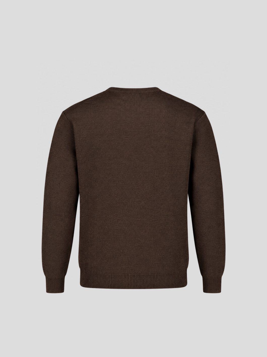 Pull Mérinos Col V Como Grande Taille Marron