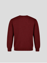 Pull Mérinos Col V Como Grande Taille Bordeaux