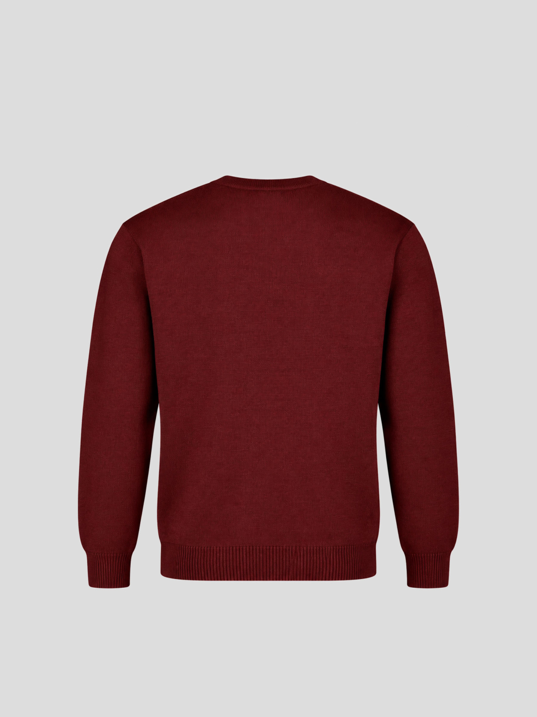 Pull Mérinos Col V Como Grande Taille Bordeaux