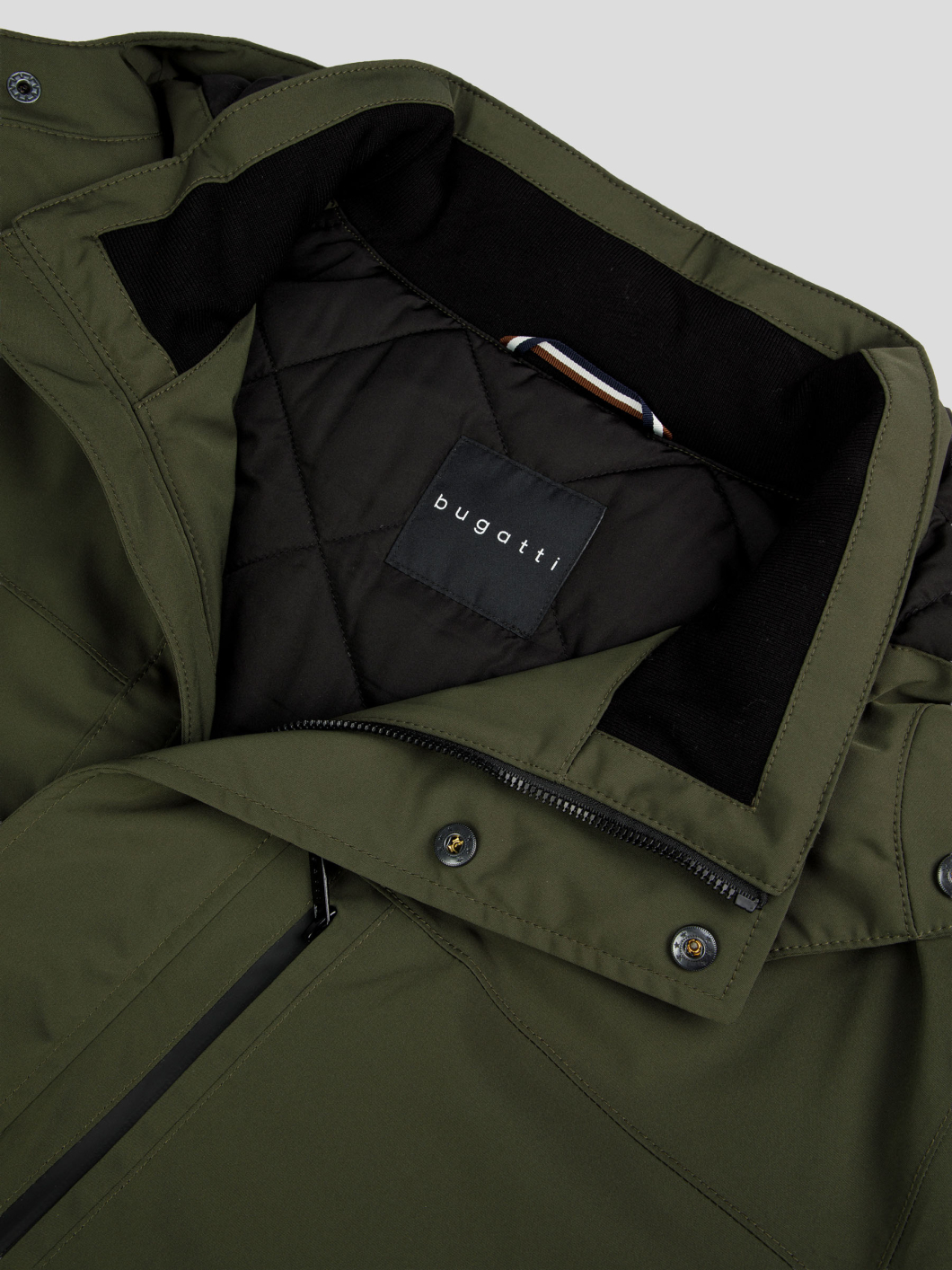 Blouson avec Capuche Amovible pour Homme Grand Kaki