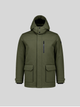 Blouson avec Capuche Amovible pour Homme Grand Kaki