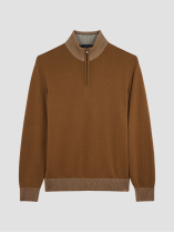 Pull Col Camionneur Grande Taille Camel