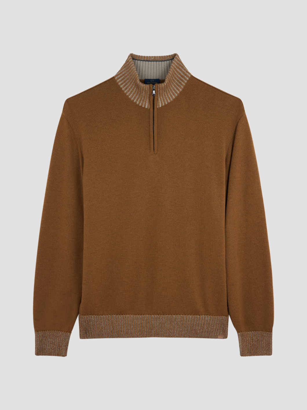 Pull Col Camionneur Grande Taille Camel