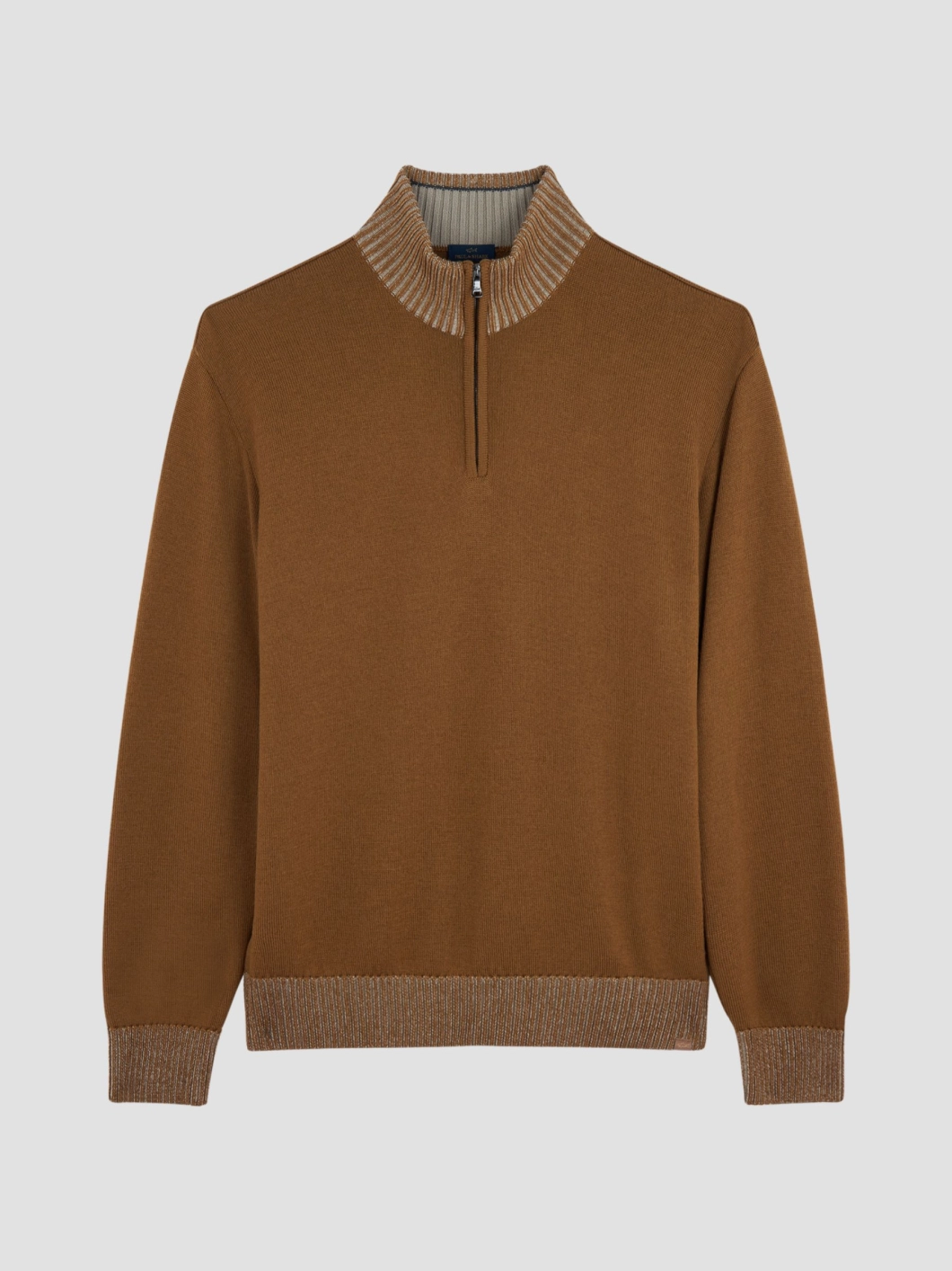 Pull Col Camionneur Grande Taille Camel