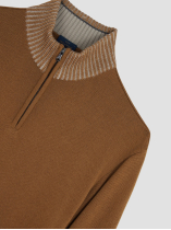 Pull Col Camionneur Grande Taille Camel
