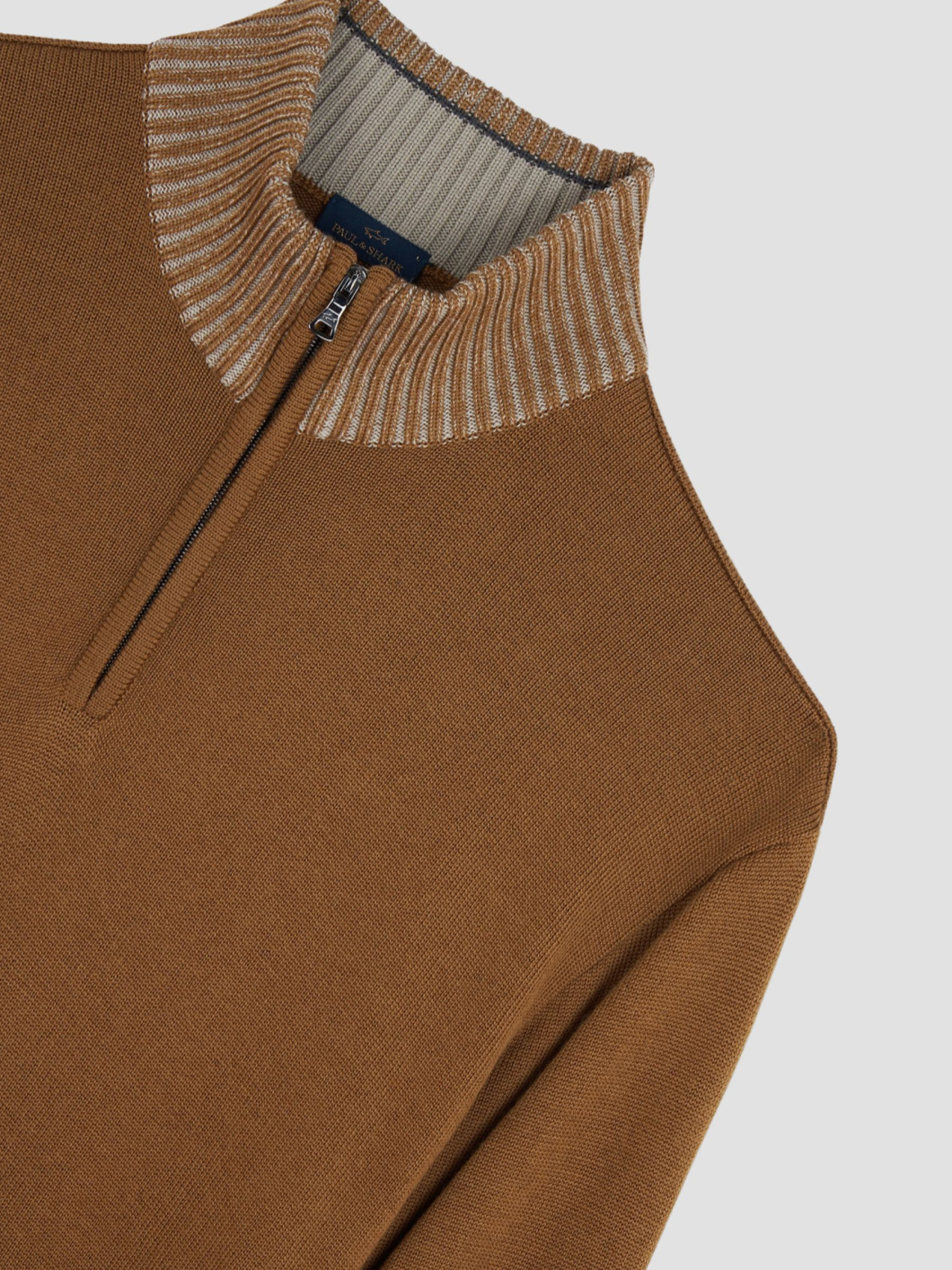 Pull Col Camionneur Grande Taille Camel