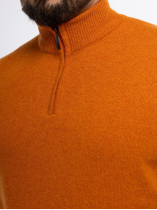 Pull Lambswool Col Camionneur Lino Grande Taille Orange