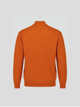 Pull Lambswool Col Camionneur Lino Grande Taille Orange