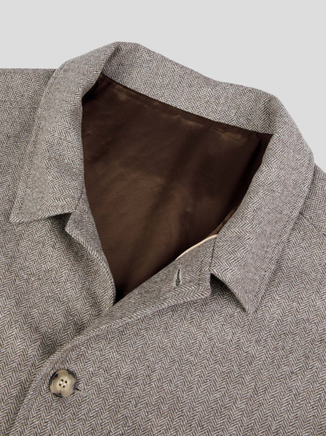 Veste Worker Lainage Chevron Grande Taille Beige