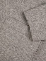 Veste Worker Lainage Chevron Grande Taille Beige