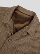 Veste Worker Lainage Chevron Grande Taille Marron