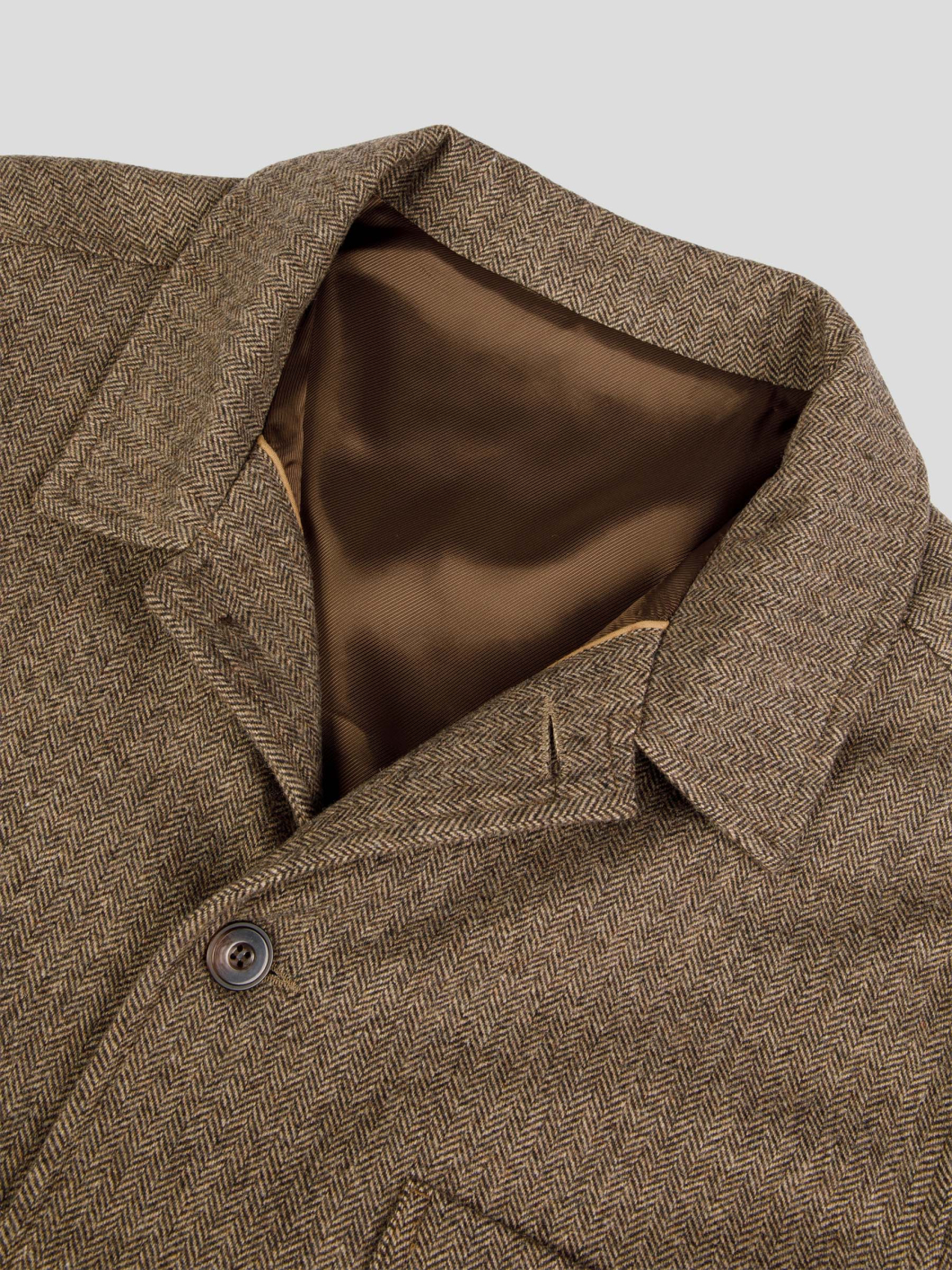 Veste Worker Lainage Chevron Grande Taille Marron