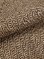 Veste Worker Lainage Chevron Grande Taille Marron