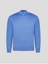 Pull Mérinos Col Camionneur Lino Grande Taille Bleu