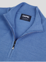 Pull Mérinos Col Camionneur Lino Grande Taille Bleu