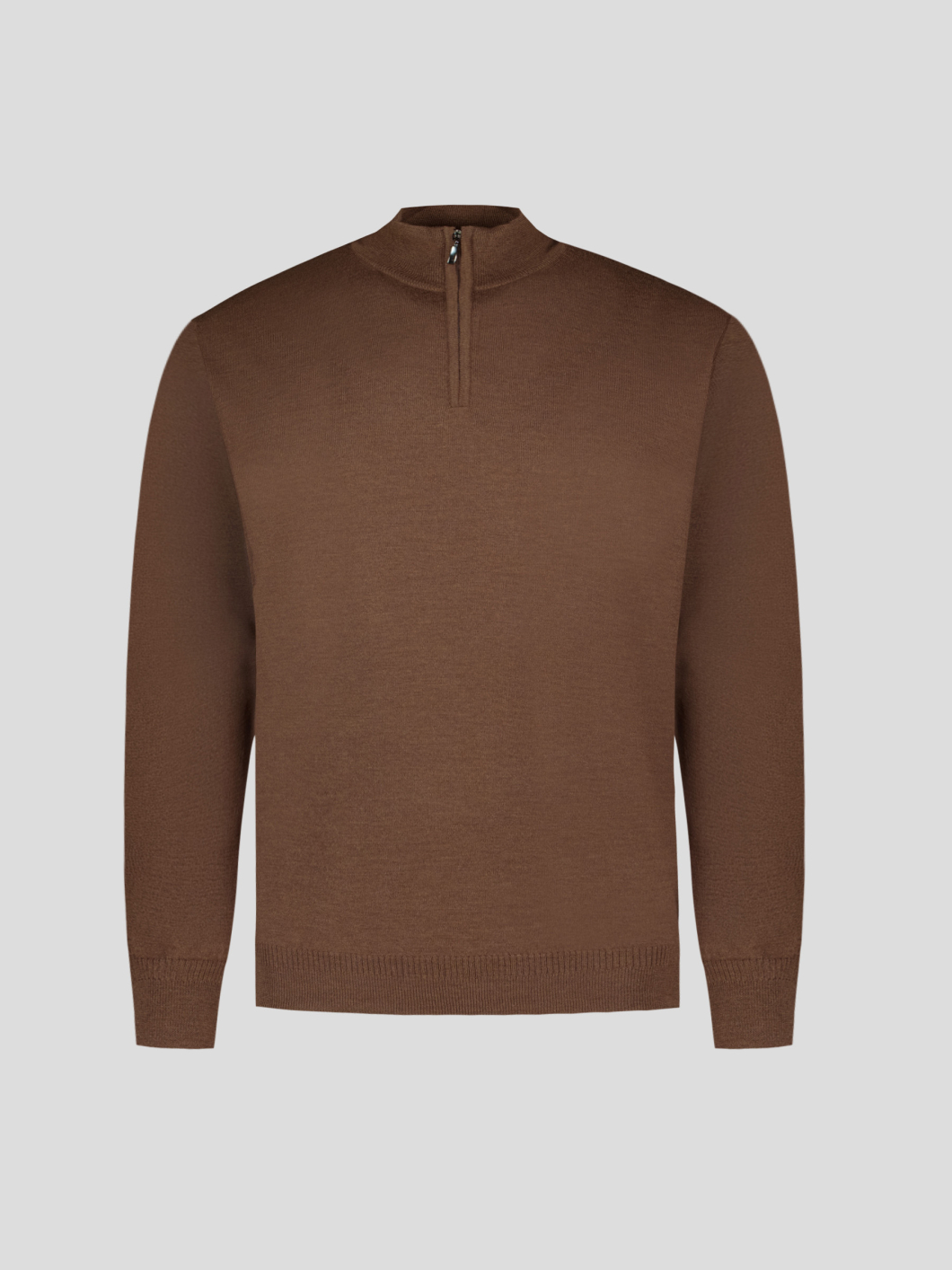 Pull Mérinos Col Camionneur Lino Grande Taille Marron