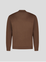 Pull Mérinos Col Camionneur Lino Grande Taille Marron