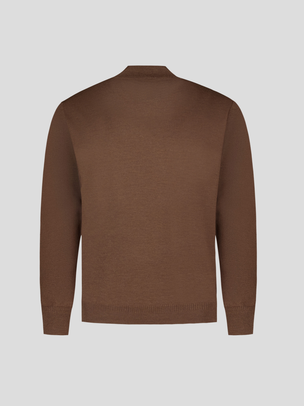 Pull Mérinos Col Camionneur Lino Grande Taille Marron