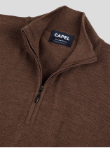 Pull Mérinos Col Camionneur Lino Grande Taille Marron