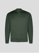 Pull Mérinos Col Camionneur Lino Grande Taille Kaki