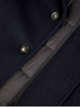 Manteau avec Parmenture Amovible Grande Taille Marine