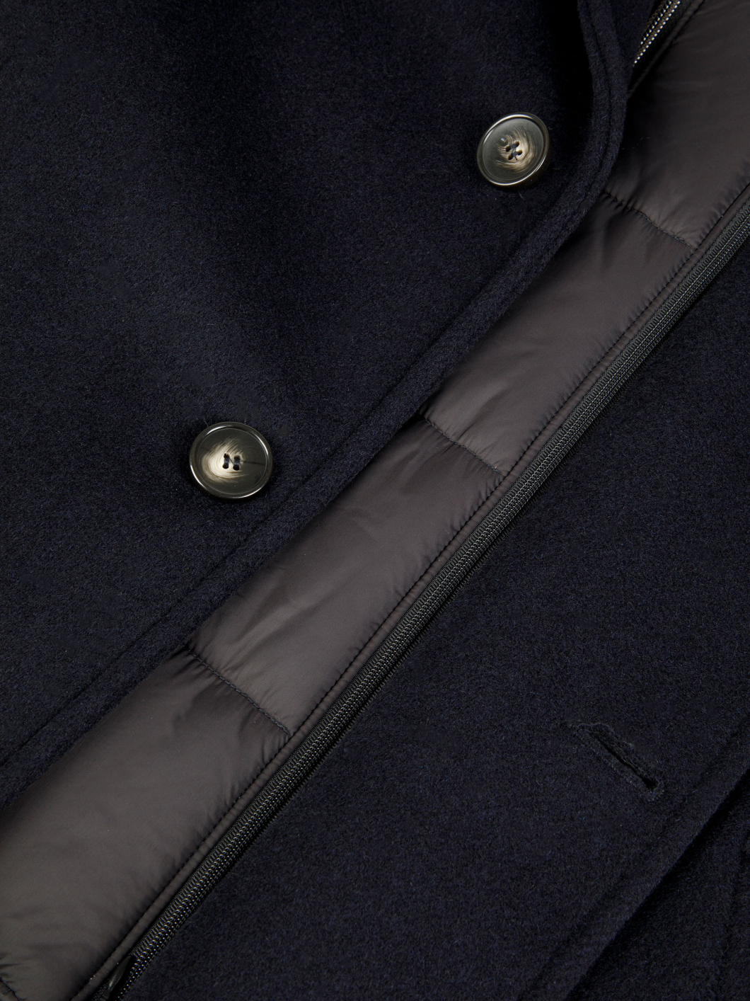 Manteau avec Parmenture Amovible Grande Taille Marine