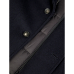 Manteau avec Parmenture Amovible Grande Taille Marine