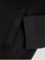 Manteau avec Parmenture Amovible Grande Taille Noir