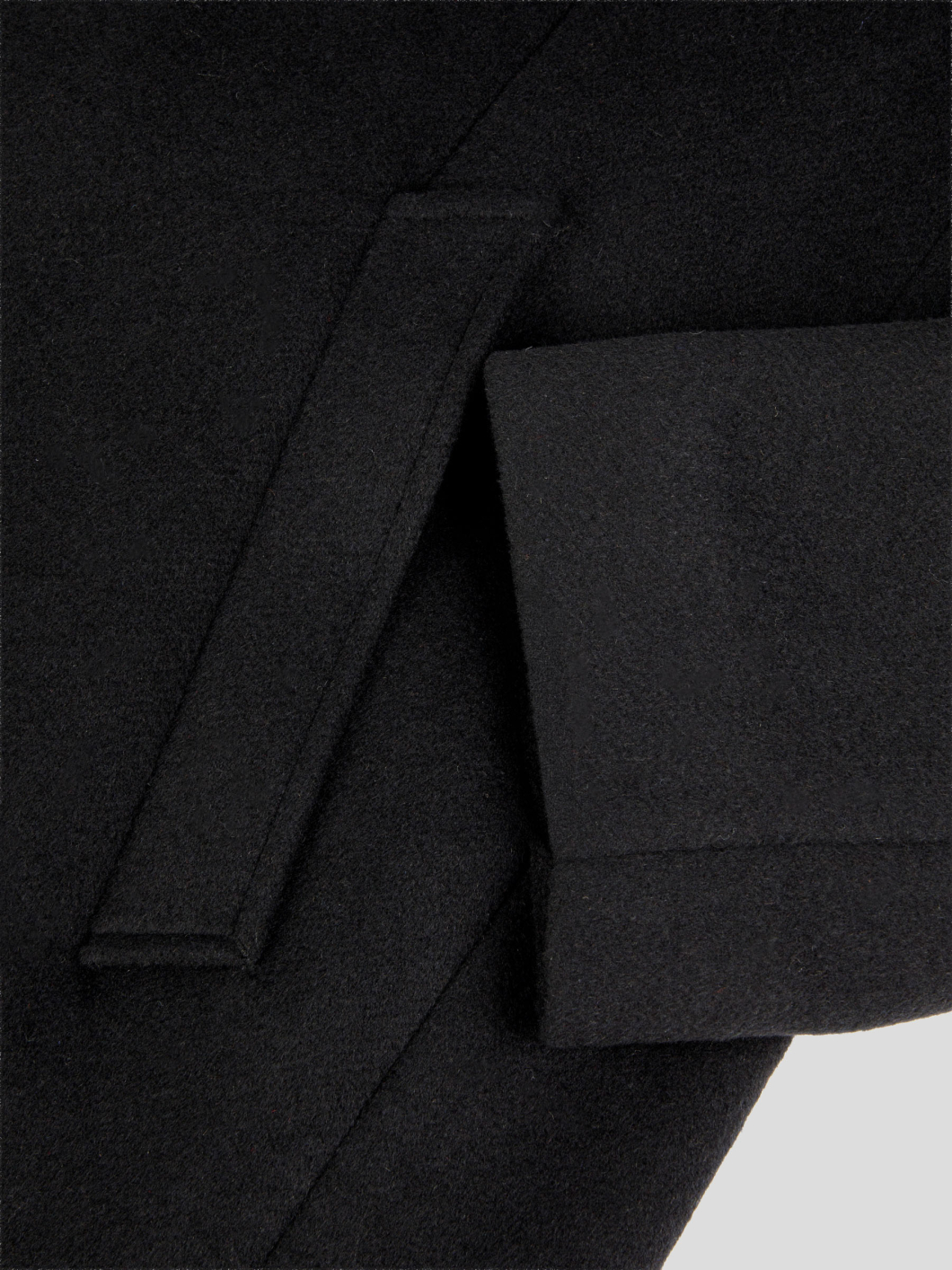 Manteau avec Parmenture Amovible Grande Taille Noir